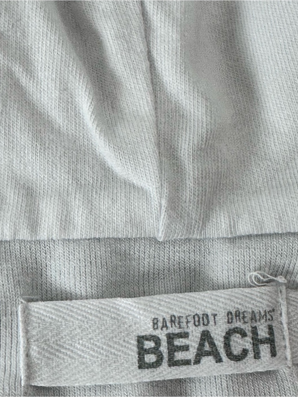 BAREFOOT DREAMS BEACH cozyterry crossover pullover hoodie white large - Picture 5 of 6